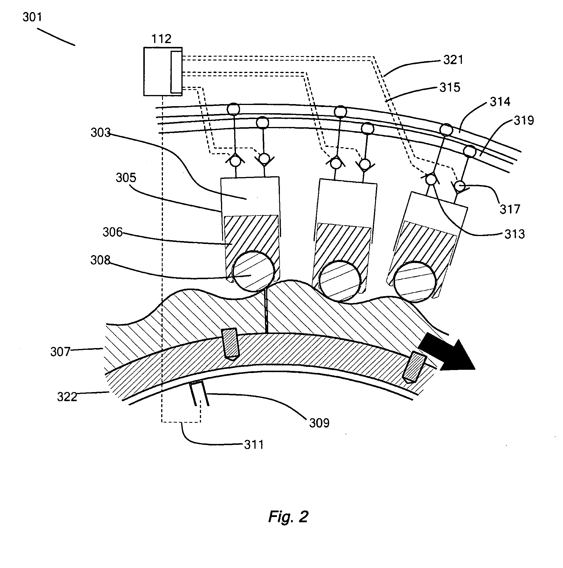 Fluid-working machine with multi-lobe ring cam