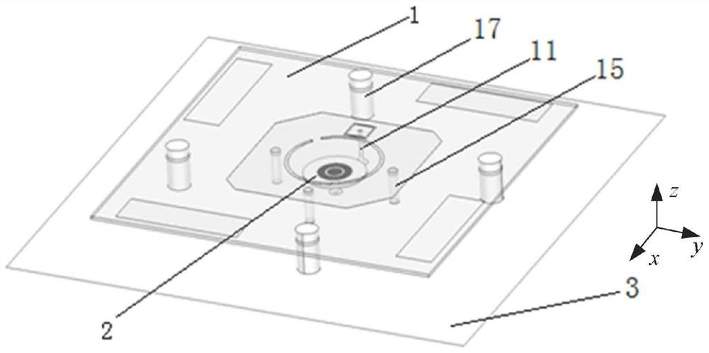 Low-coupling double-frequency double-radiation pattern antenna