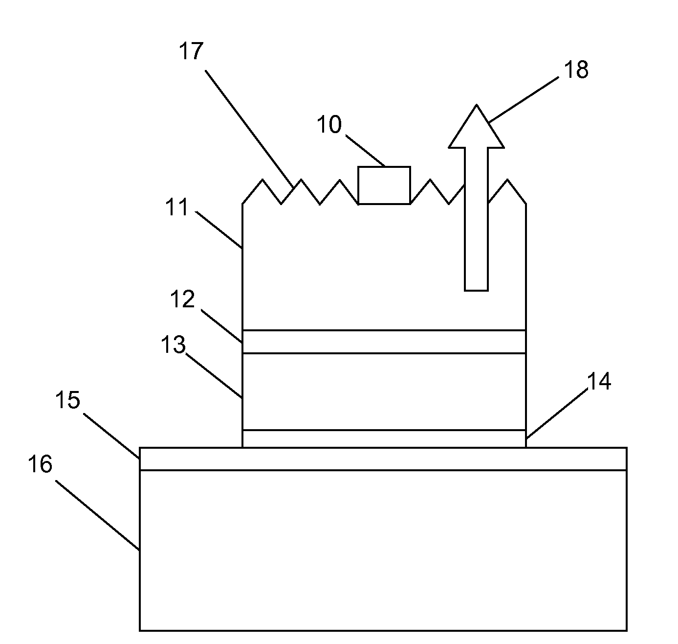 High light extraction efficiency nitride based light emitting diode by surface roughening