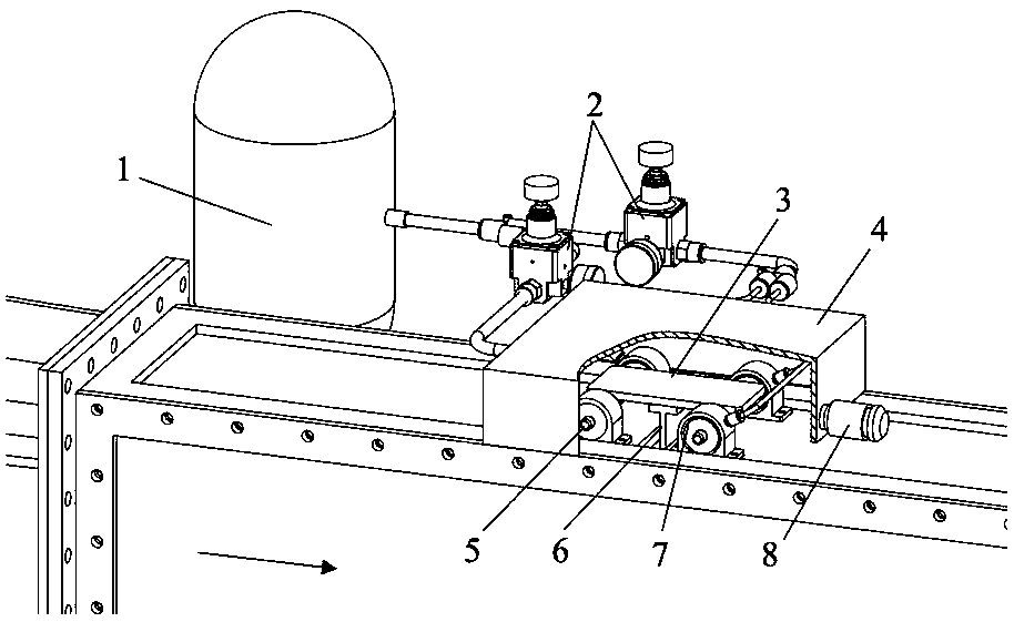 Air floatation supporting device with one-dimensional degree of freedom and air seal