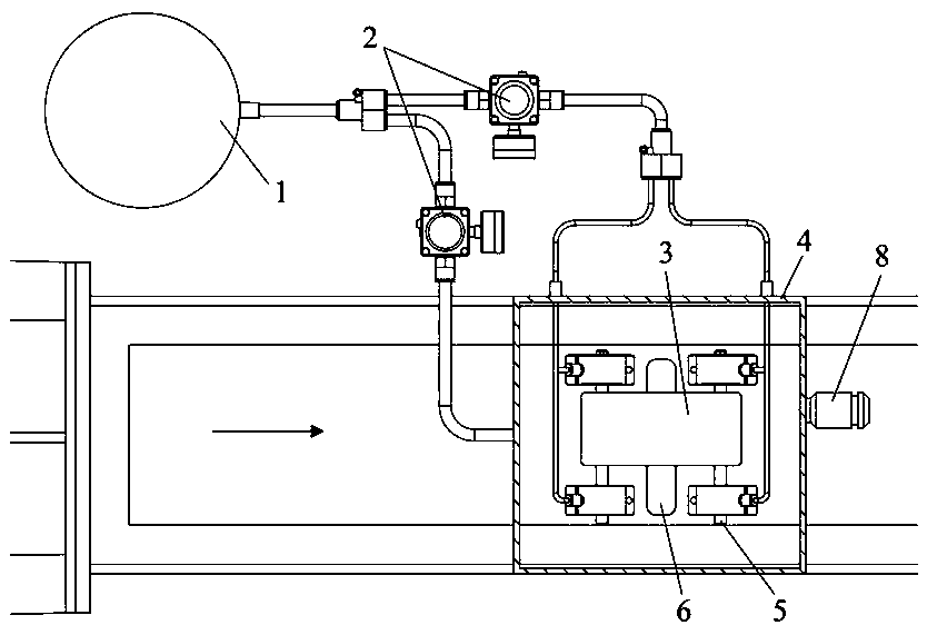 Air floatation supporting device with one-dimensional degree of freedom and air seal