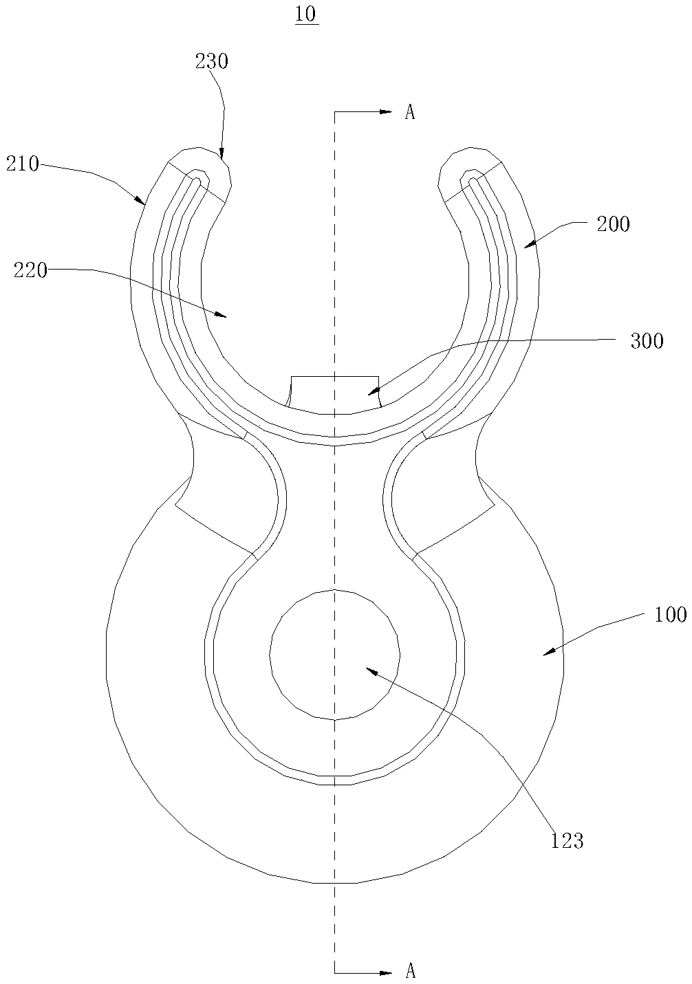 Electricity testing auxiliary device and system applied to 10/20kV overhead line