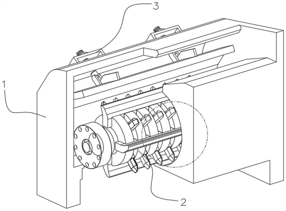 Crushing device for limestone machining