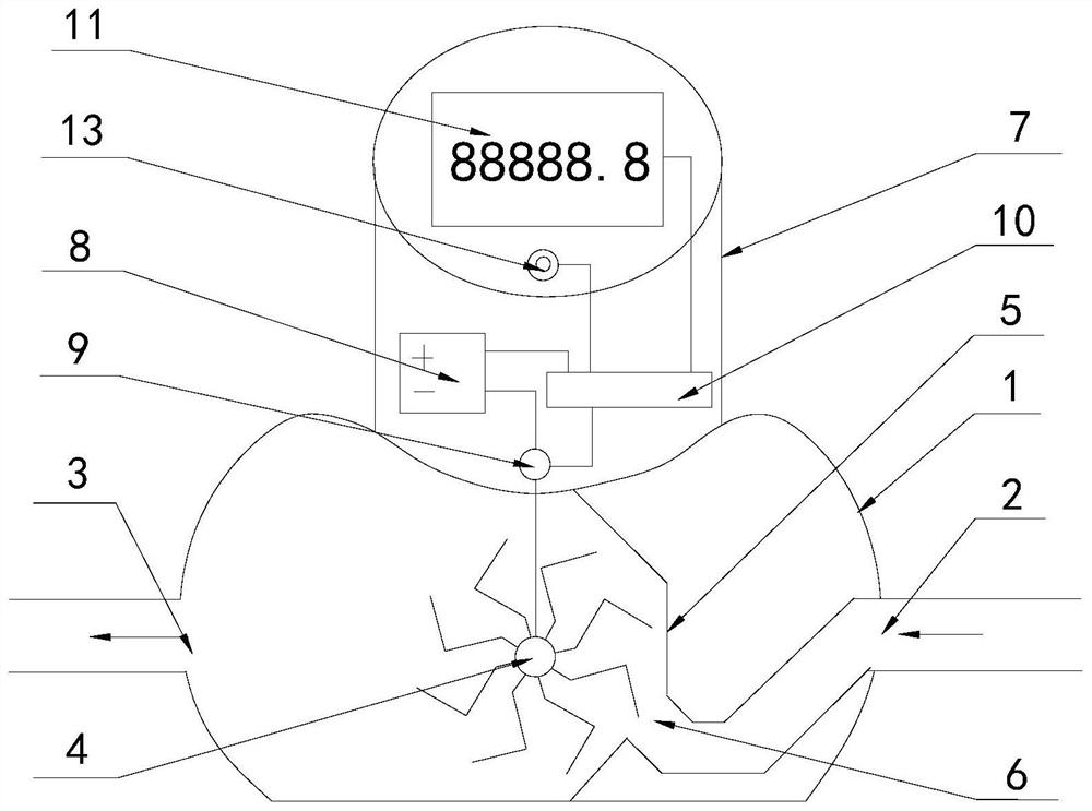 Passive maintenance-free fluid flow measuring instrument based on intelligent network