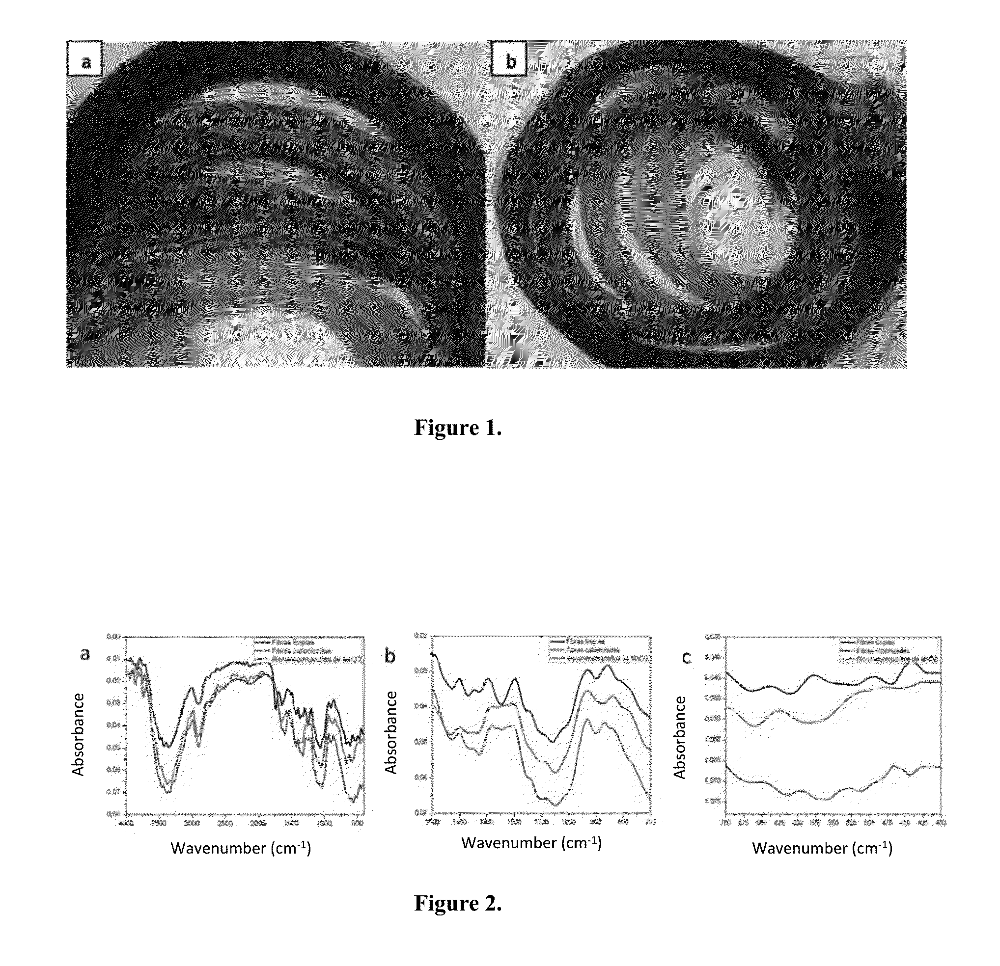 Material used in the removal of contaminants from liquid matrices