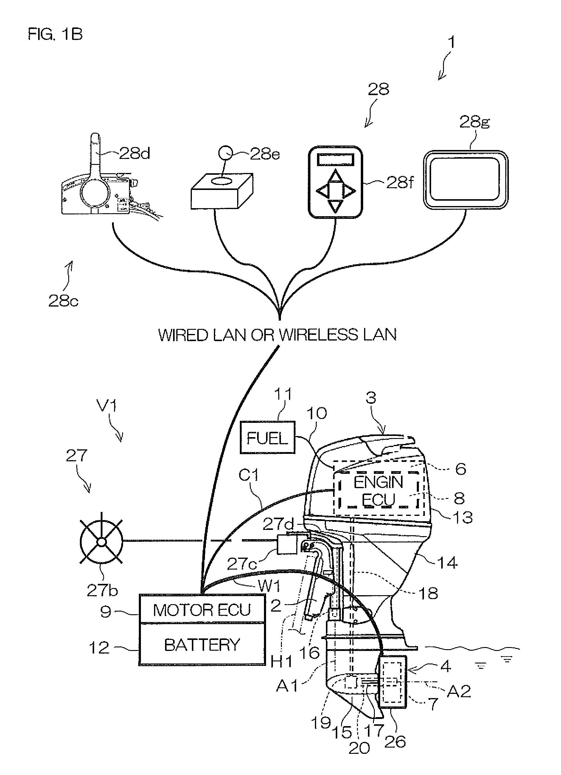 Marine vessel propulsion device