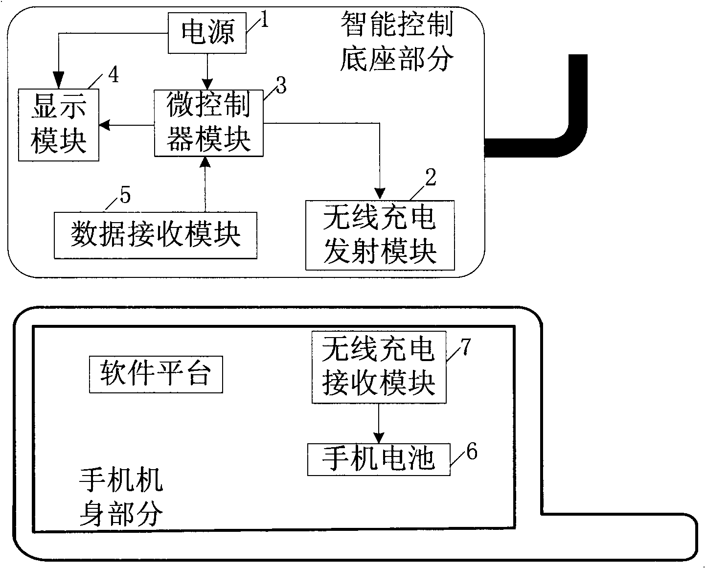 Mobile phone wireless charging device capable of displaying charging information real time