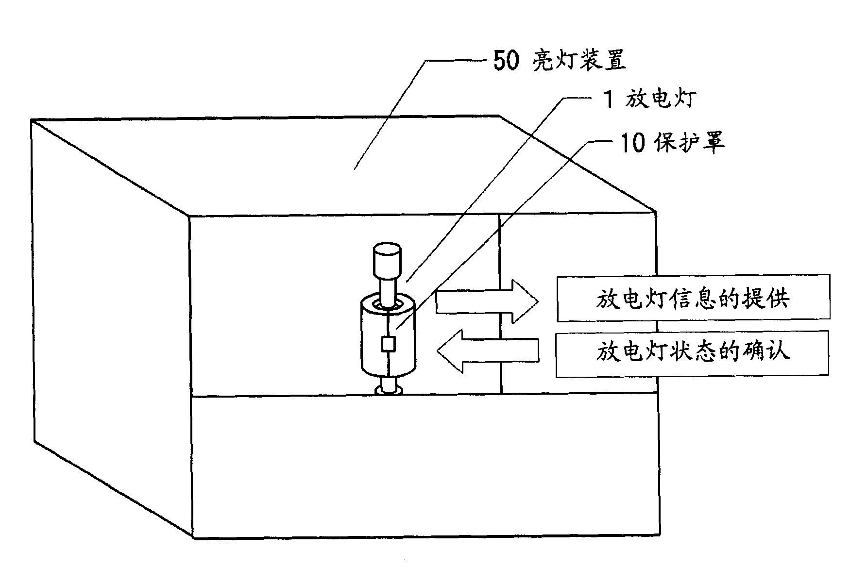 Discharge lamp protecting cover and lamp lighting device