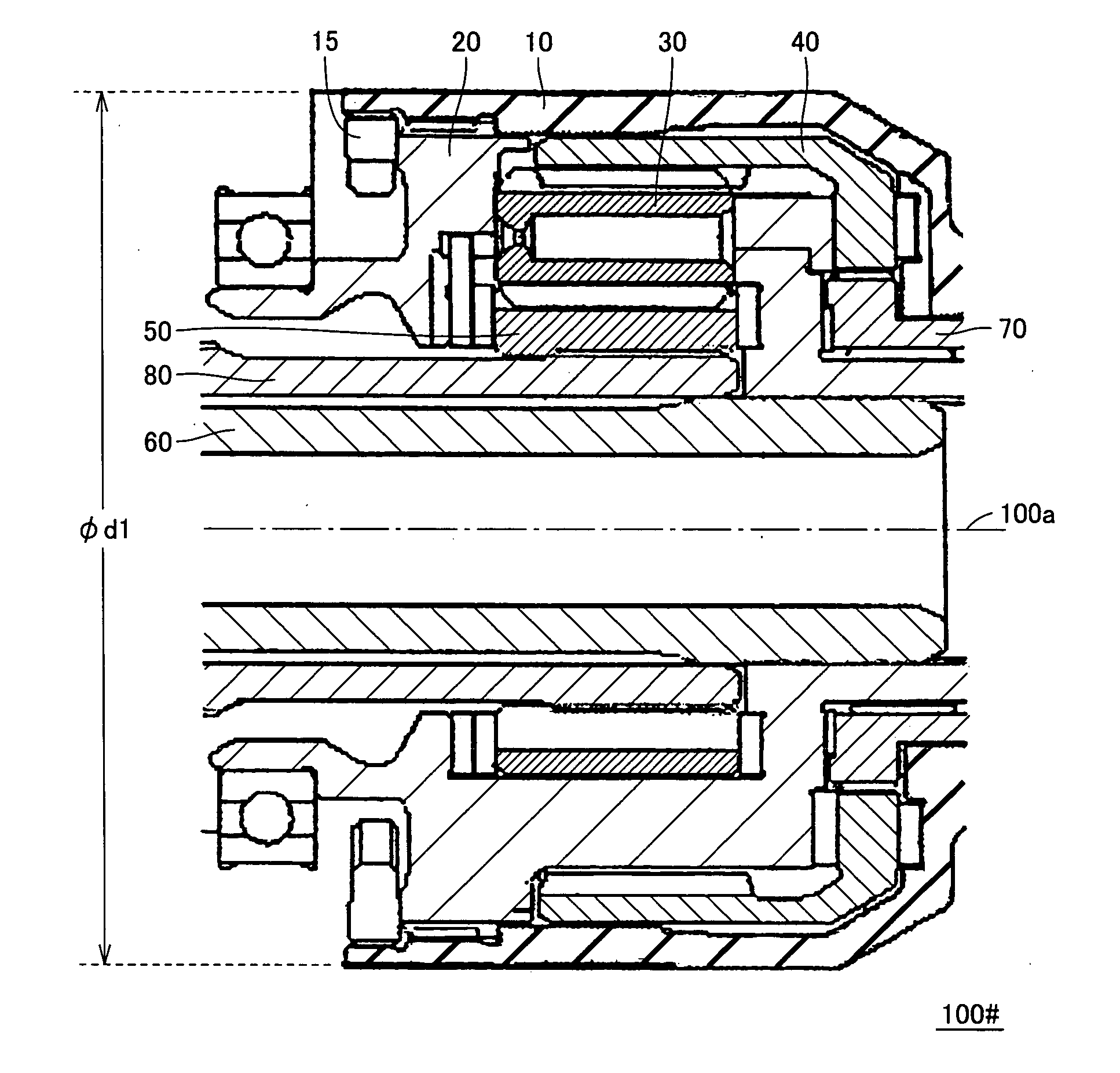 Limited slip differential device suitable for downsizing