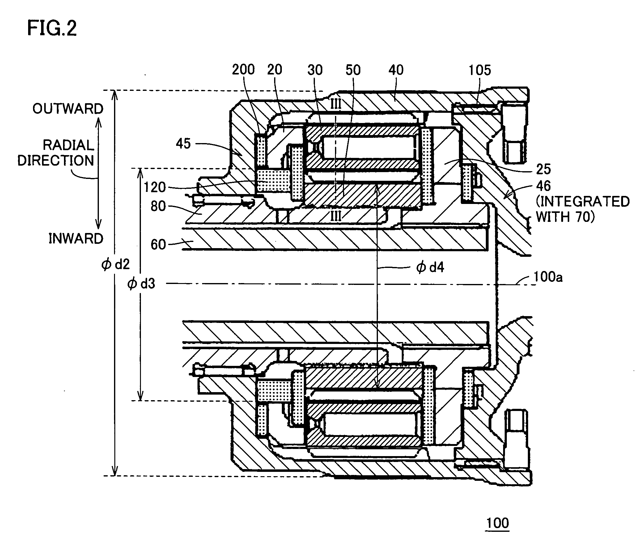 Limited slip differential device suitable for downsizing