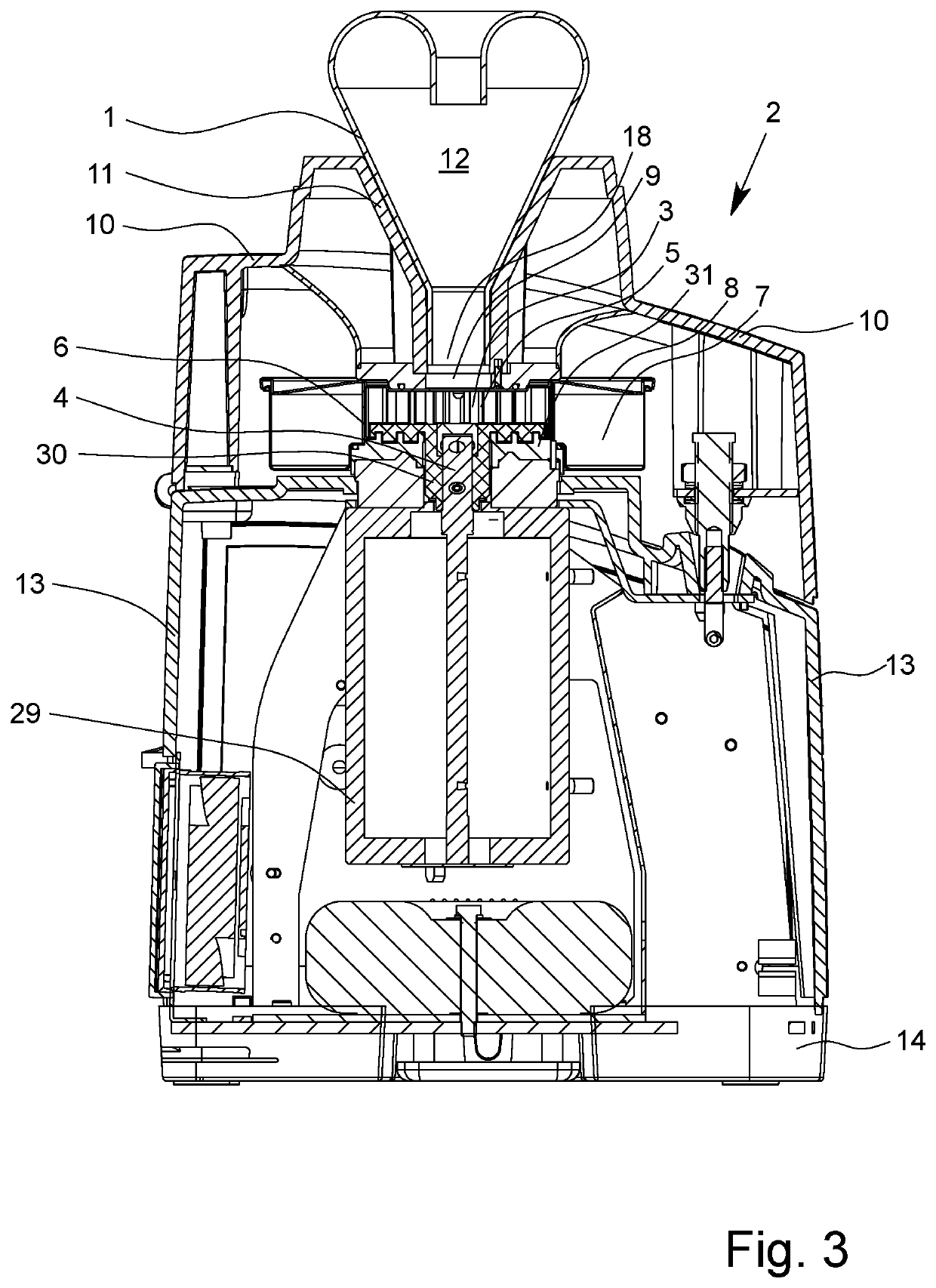 Comminution device for laboratory operation, and damper for a comminution device