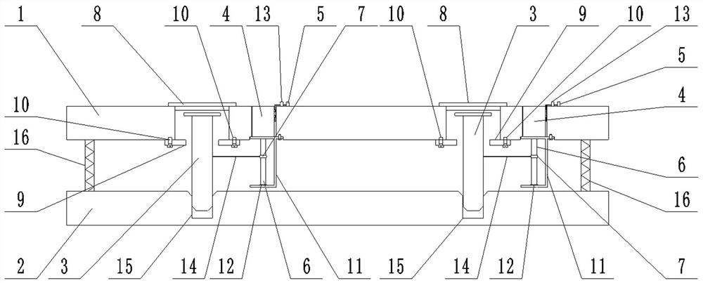 Keel structure with variable bending rigidity