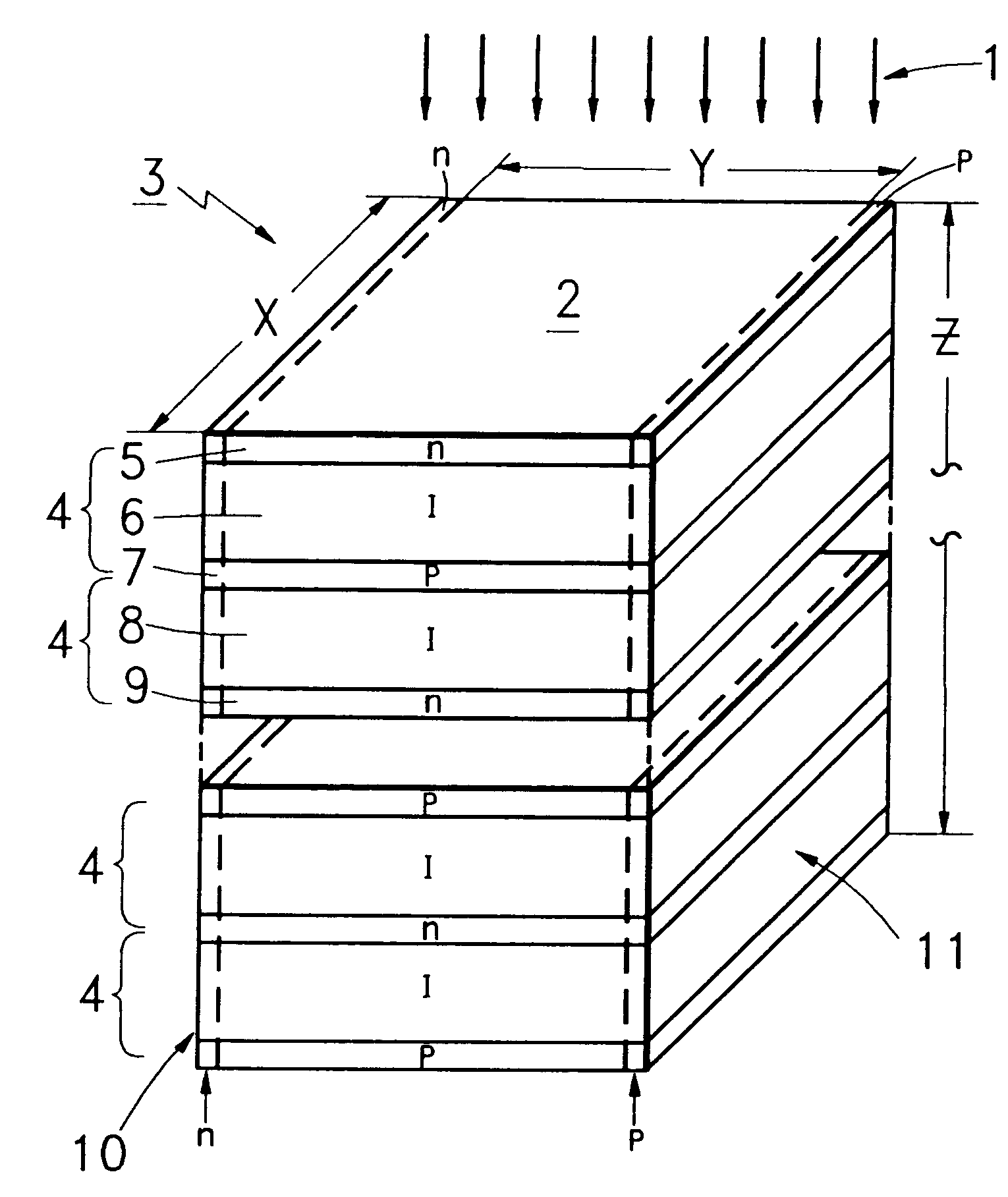 Solid state radiation detector