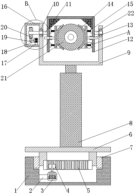 Camera fixing device for security and protection monitoring engineering