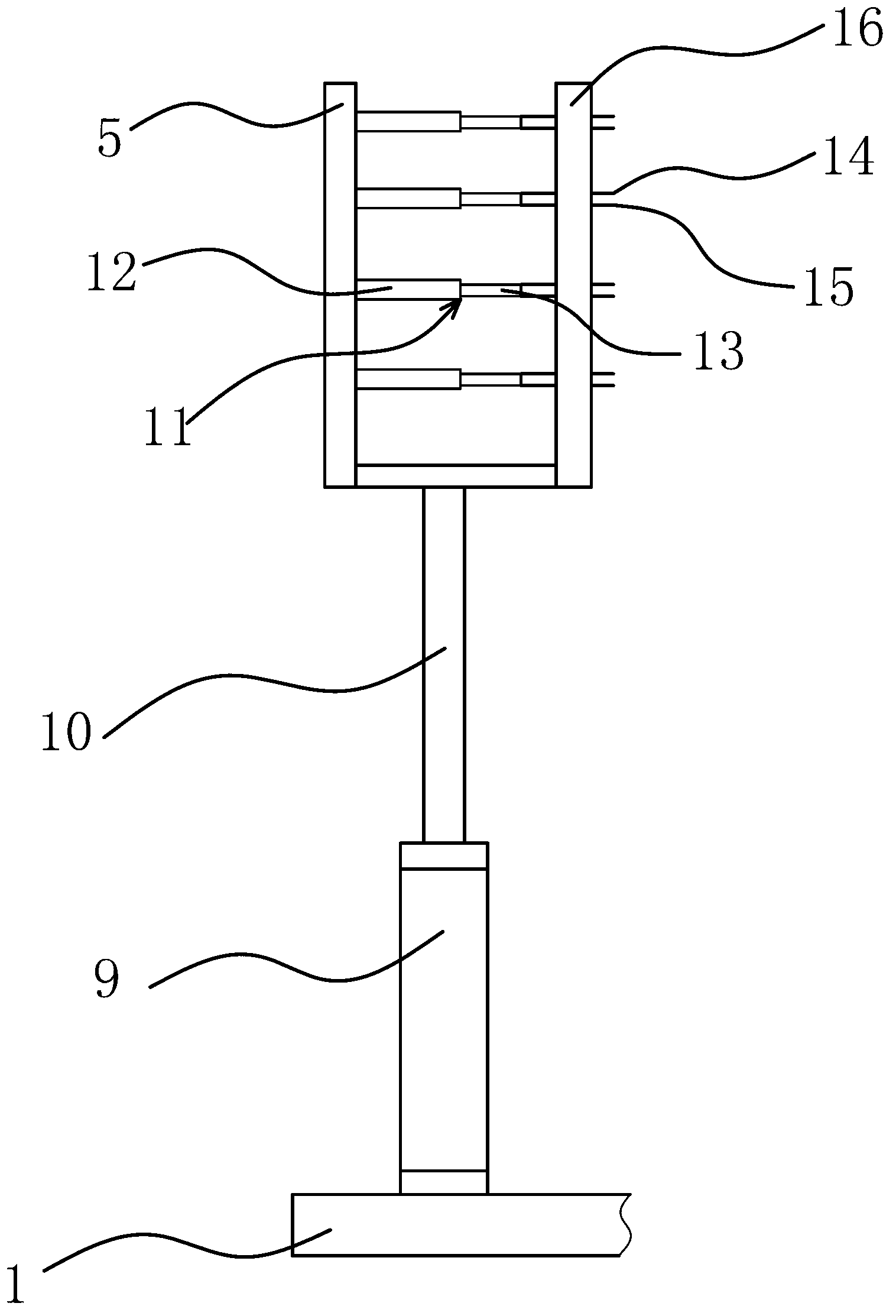 Injection molding machine for producing plastic bottle caps