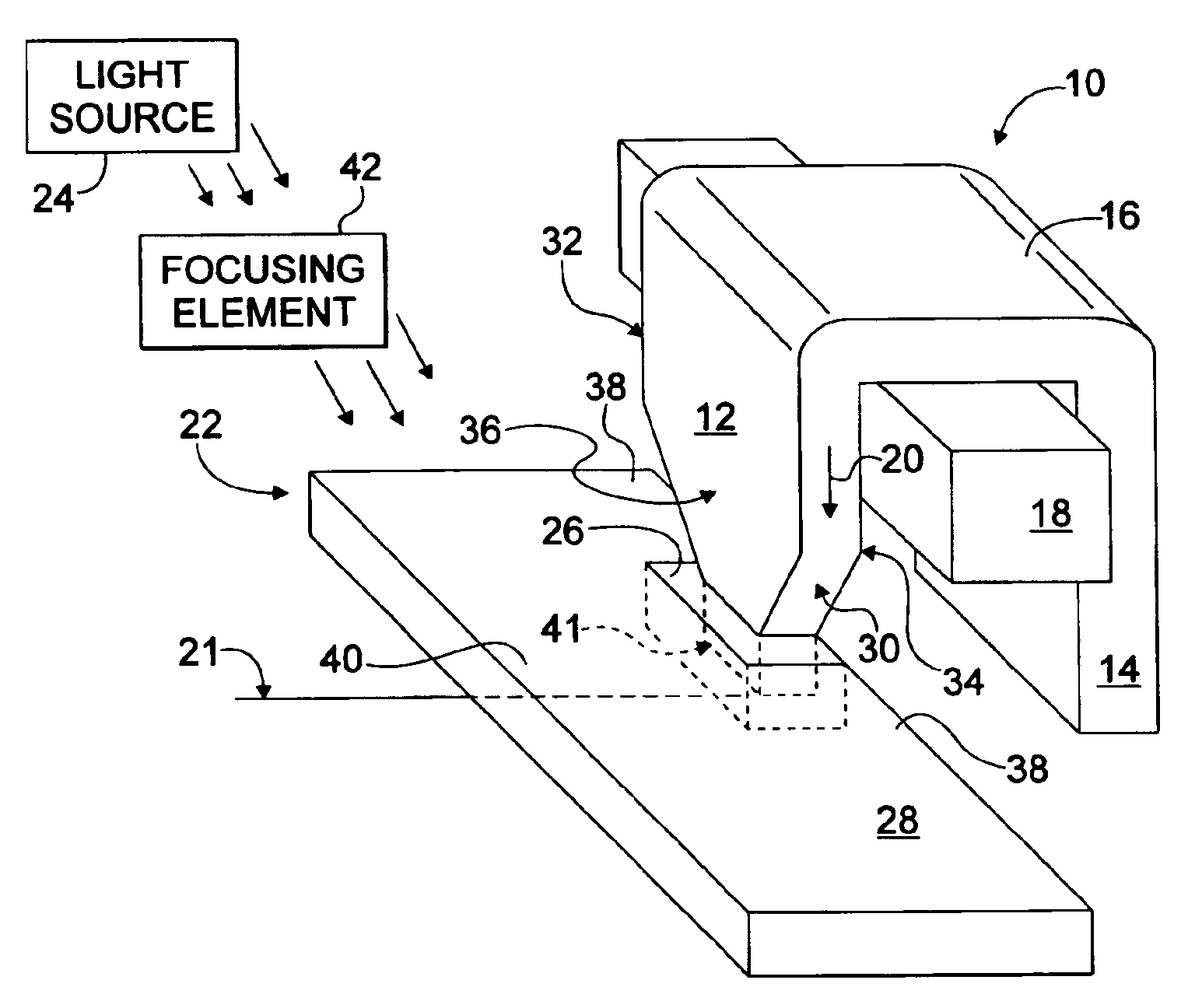 Recording pole for delivering coincident heat and magnetic field