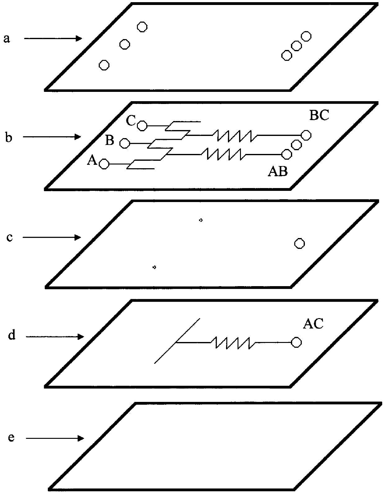 Micro-fluidic combined chemical reaction chip