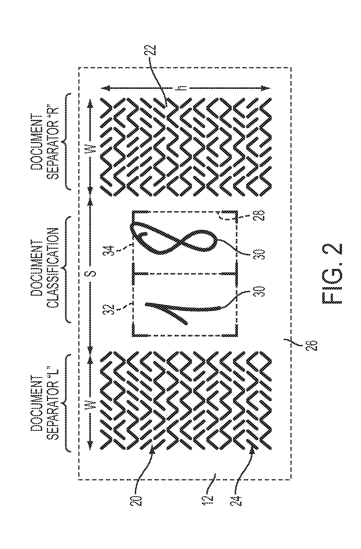 Method for one-step document categorization and separation using stamped machine recognizable patterns