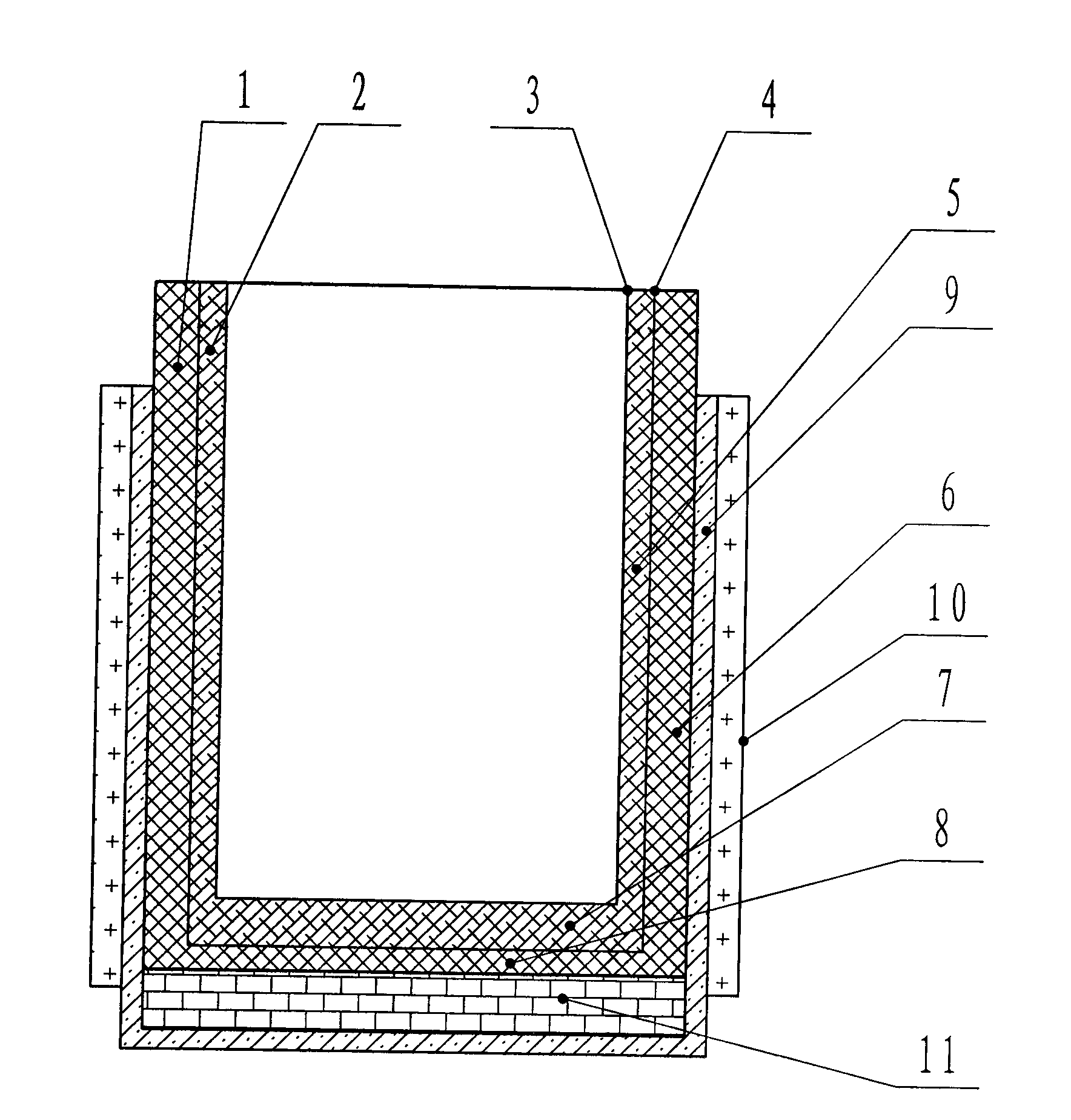 Crucible for vacuum induction melting and manufacturing method thereof