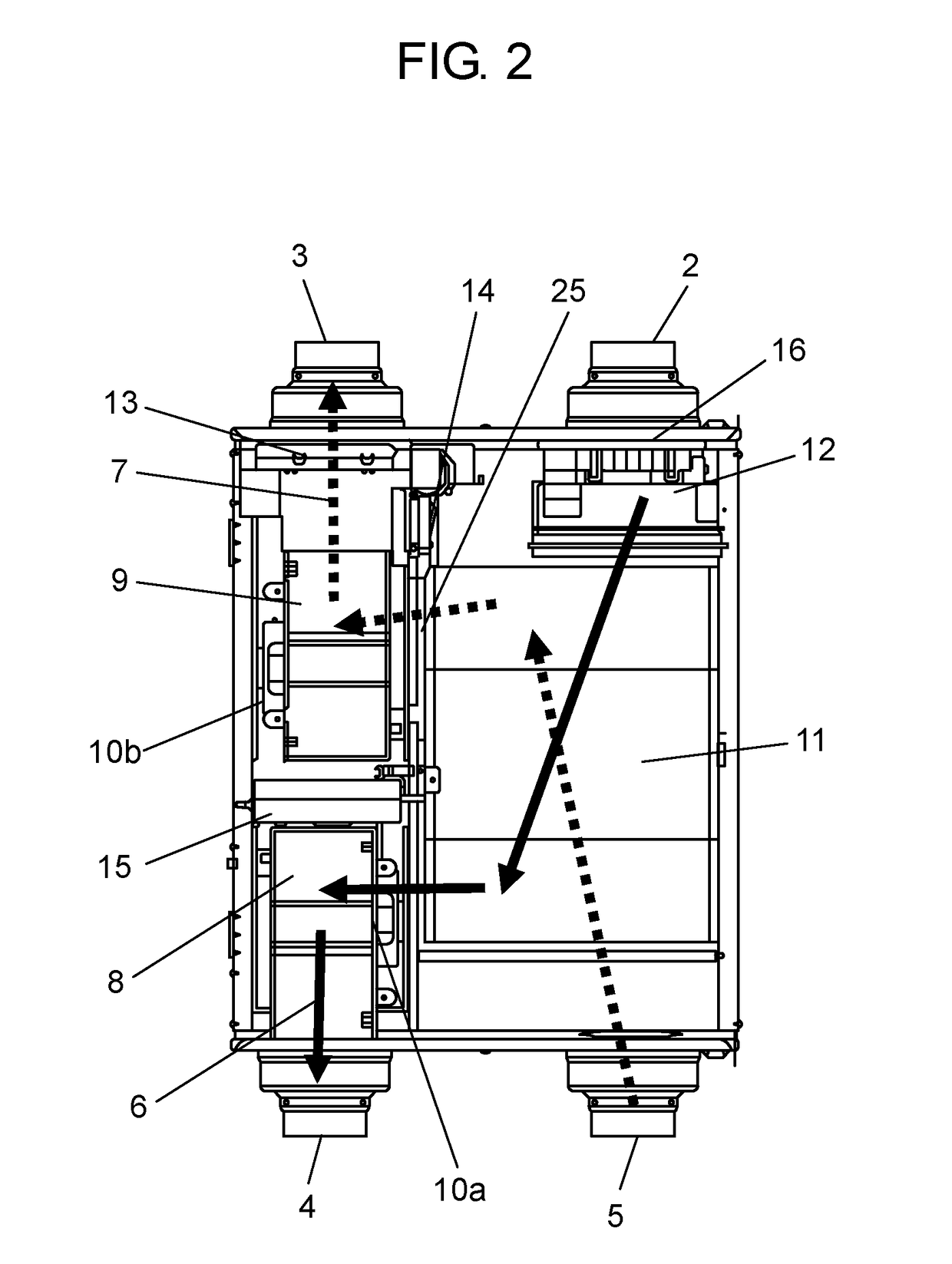 Heat exchanging ventilation device