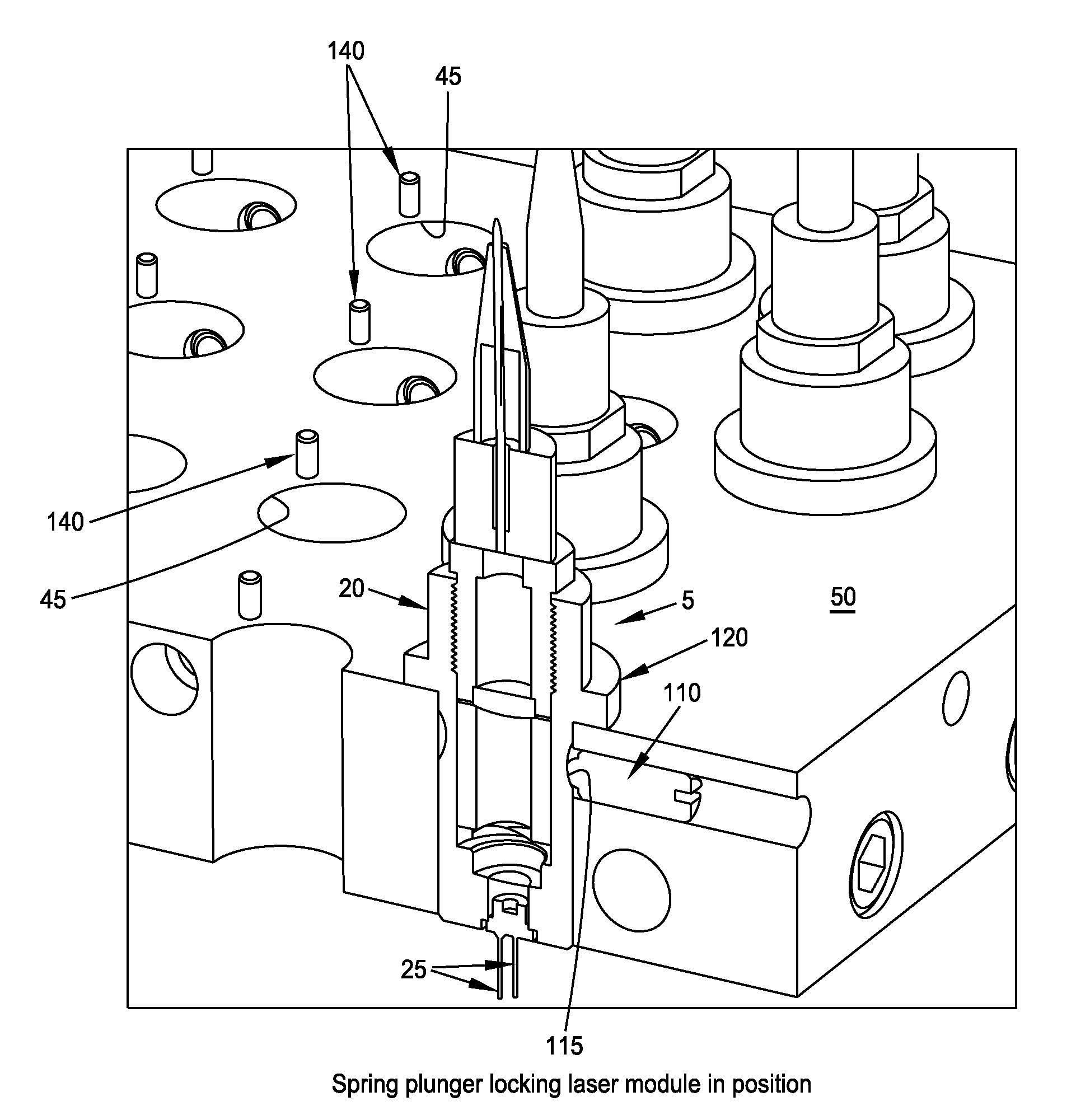 Heat sink for optical module array assembly