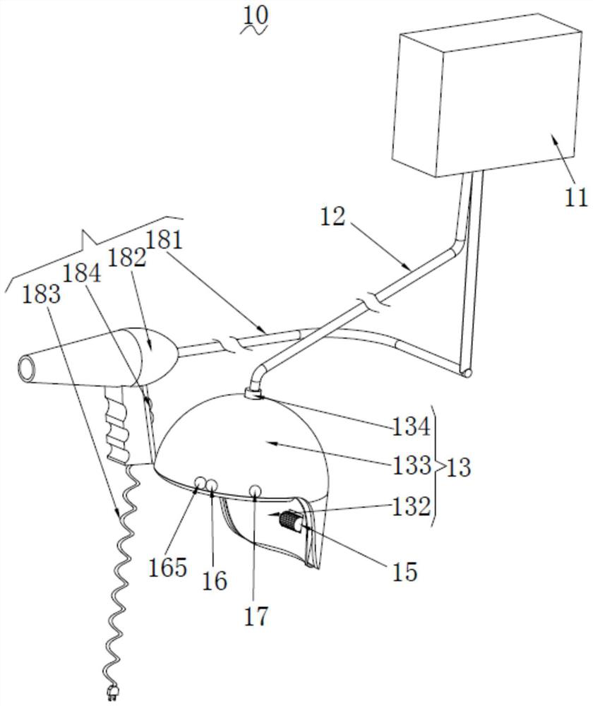 Automatic quick-drying silent low-heat massage hair dryer