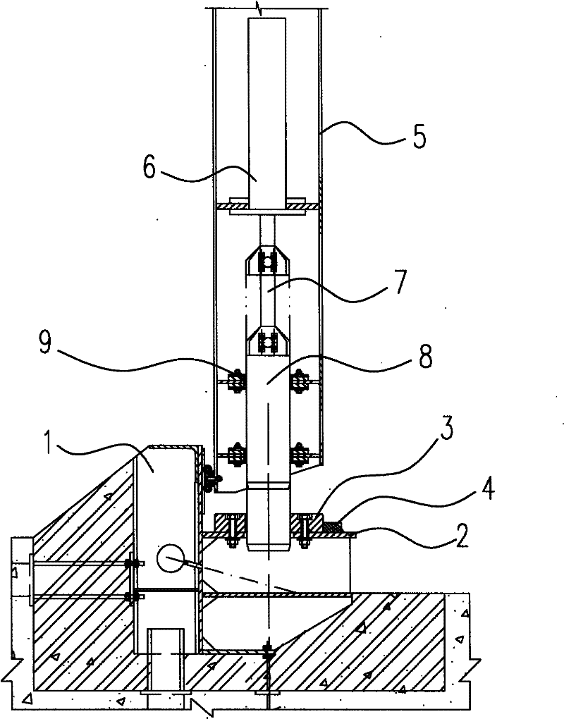 Underwater hydraulic axis-penetrating locking device