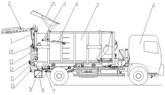 Garbage transfer truck