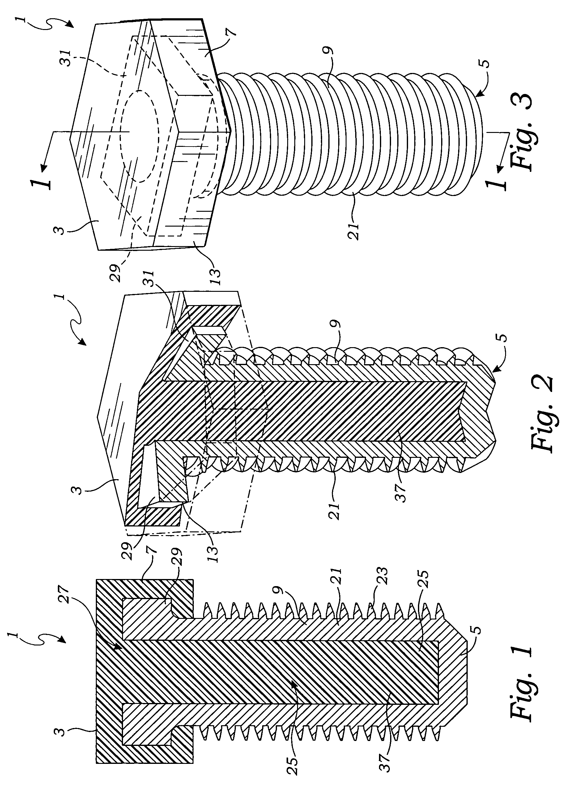 Hybrid composite-metal male fastener