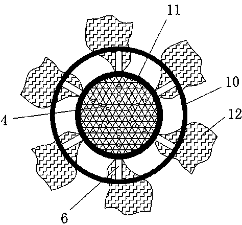 A bio-film composite filler with the function of slowing down the aging and shedding of biofilm