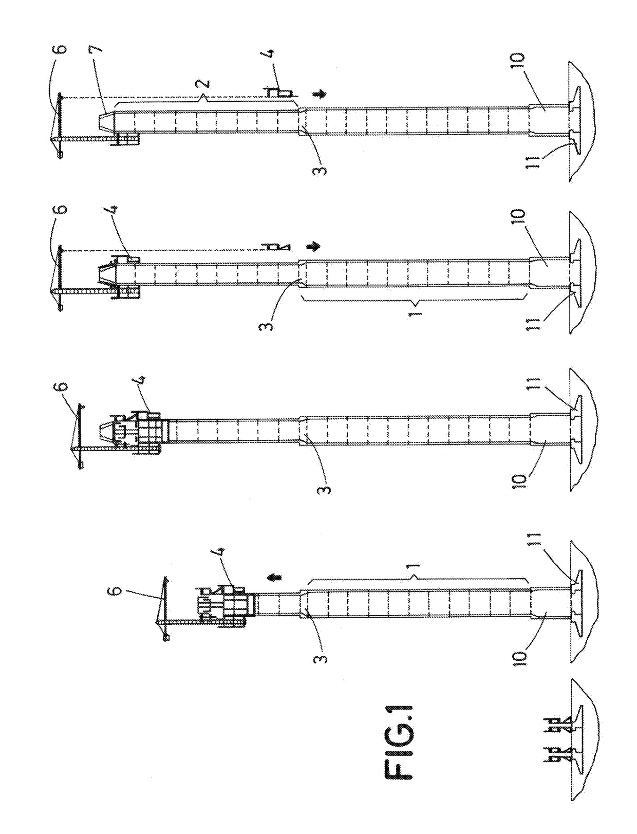 Concrete towers manufacturing method for wind turbines and concrete tower for wind turbine