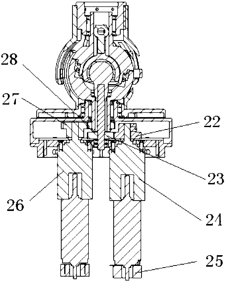 Three-freedom-degree constant speed decoupling space robot active spherical wrist and universal compliant control method