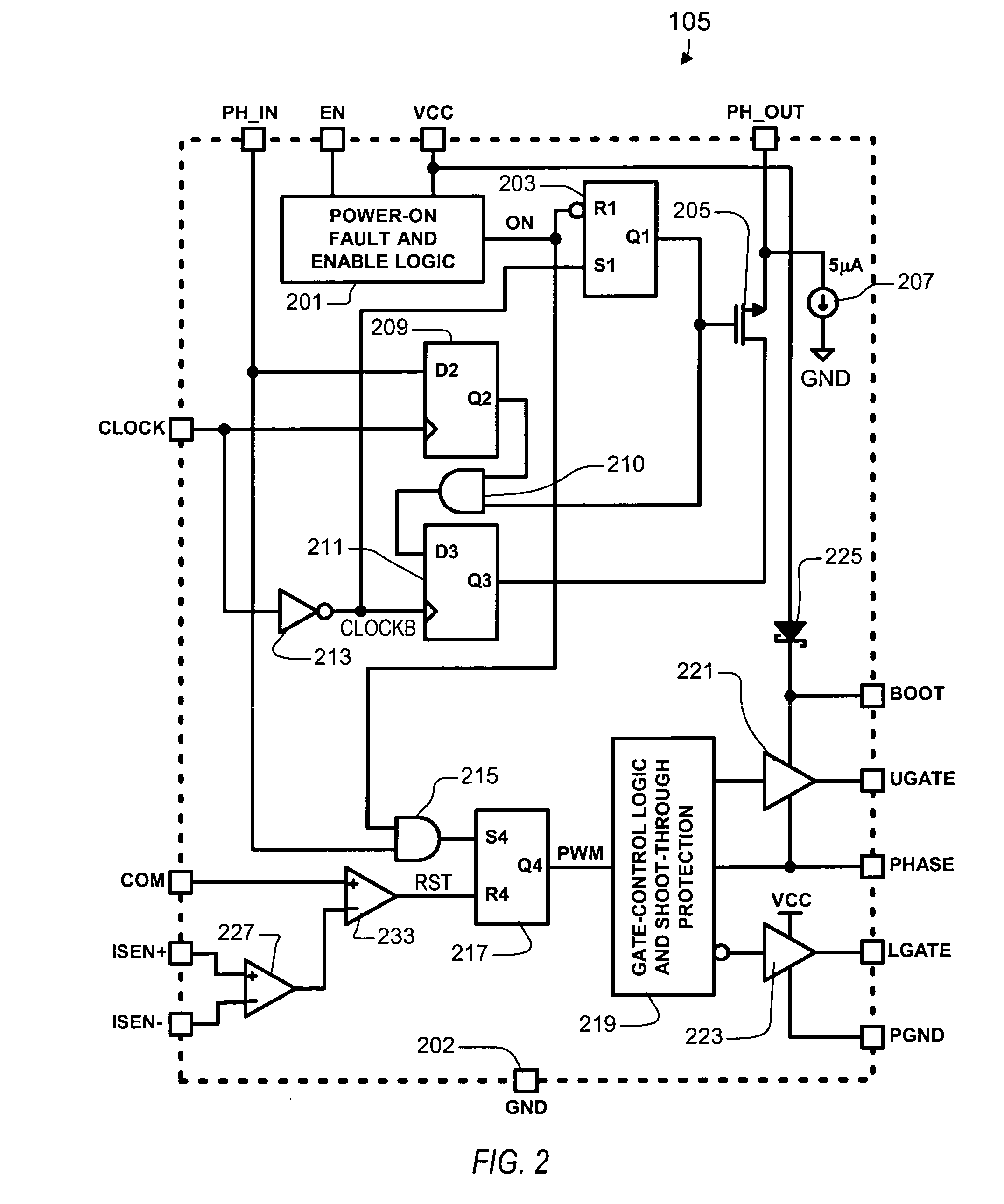 Clocked cascading current-mode regulator with high noise immunity and arbitrary phase count