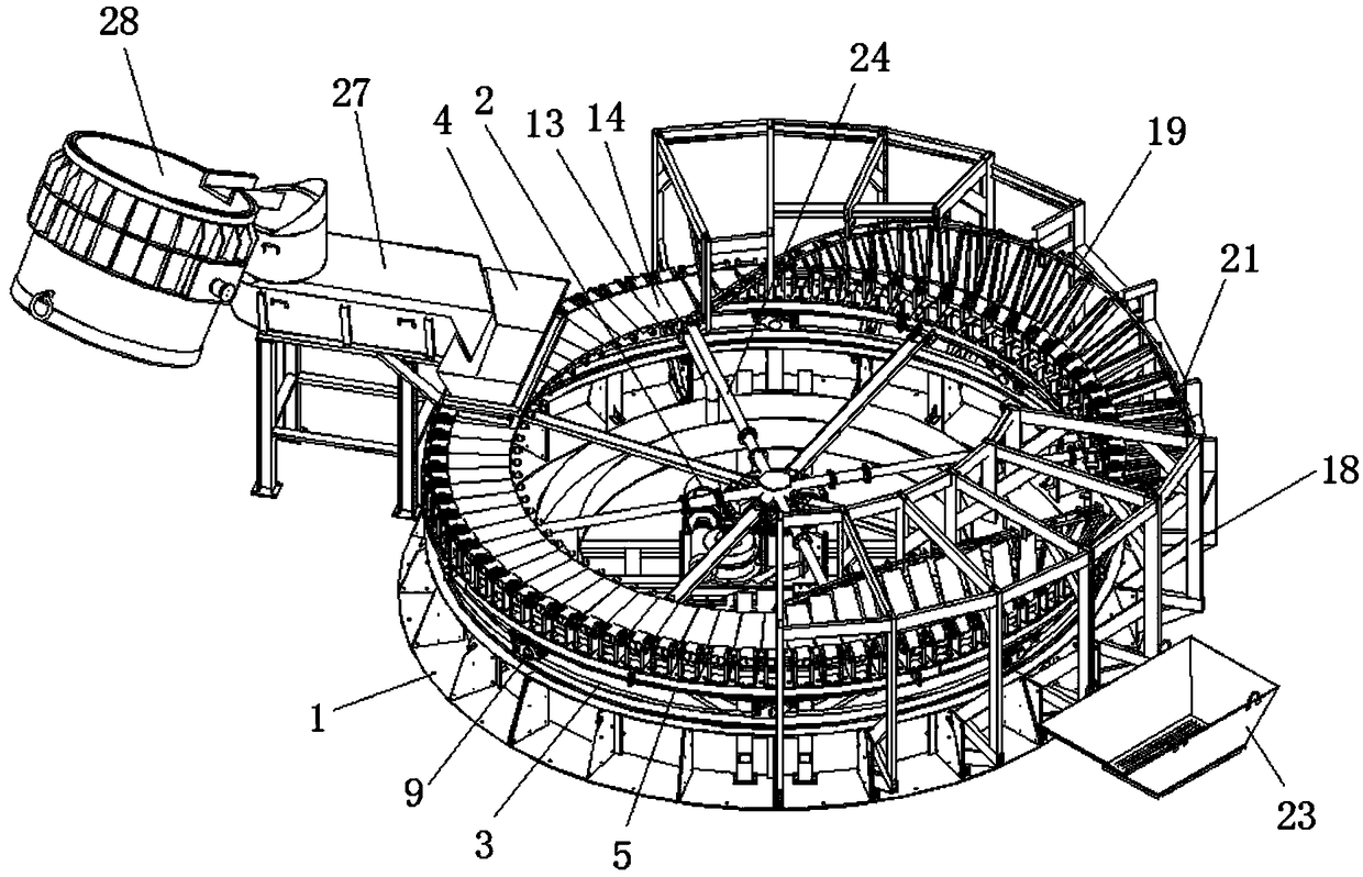 Granulation machine for casting smelting molten iron of iron alloy series products into granular products