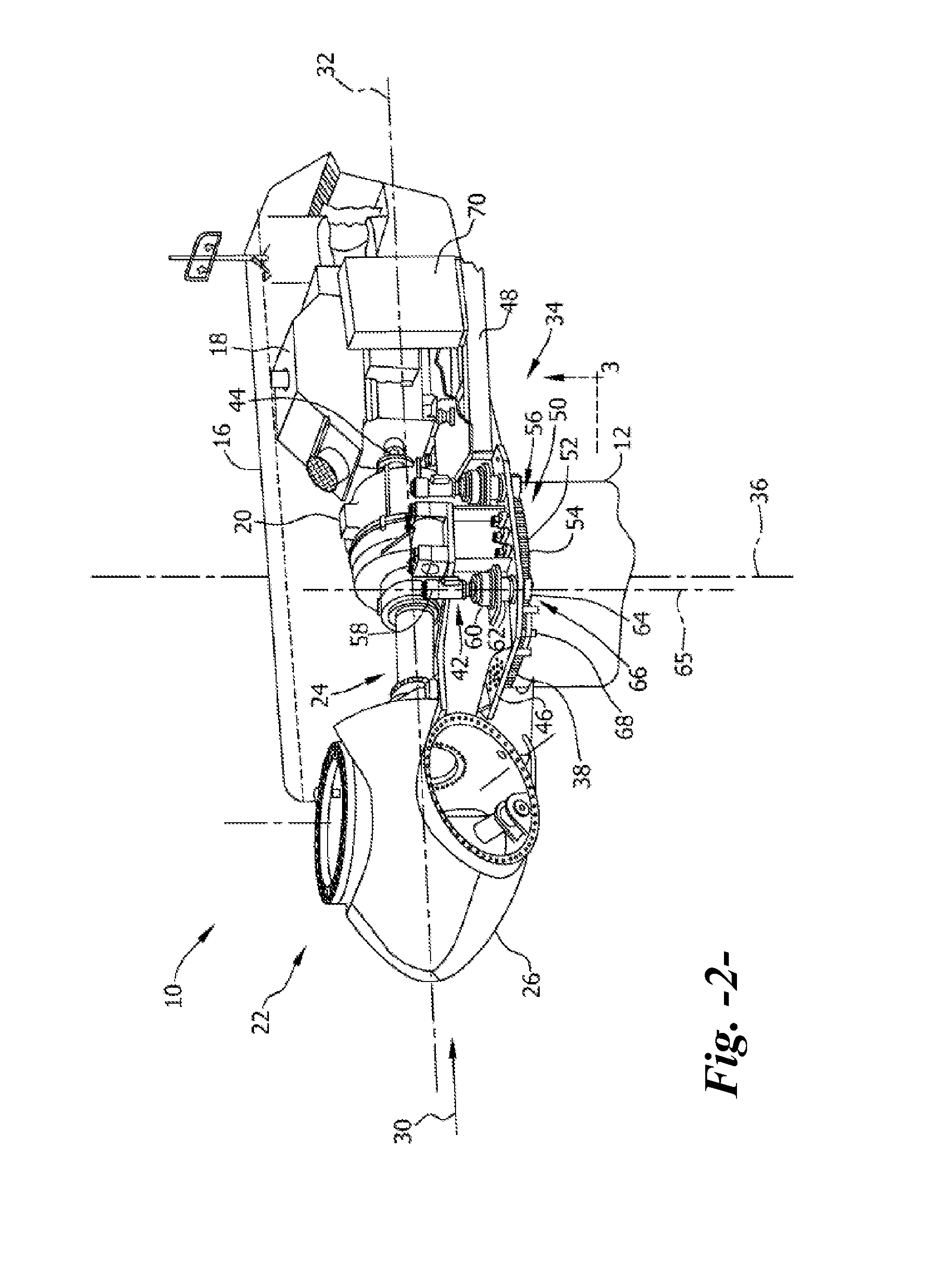 Overload slip mechanism for the yaw drive assembly of a wind turbine