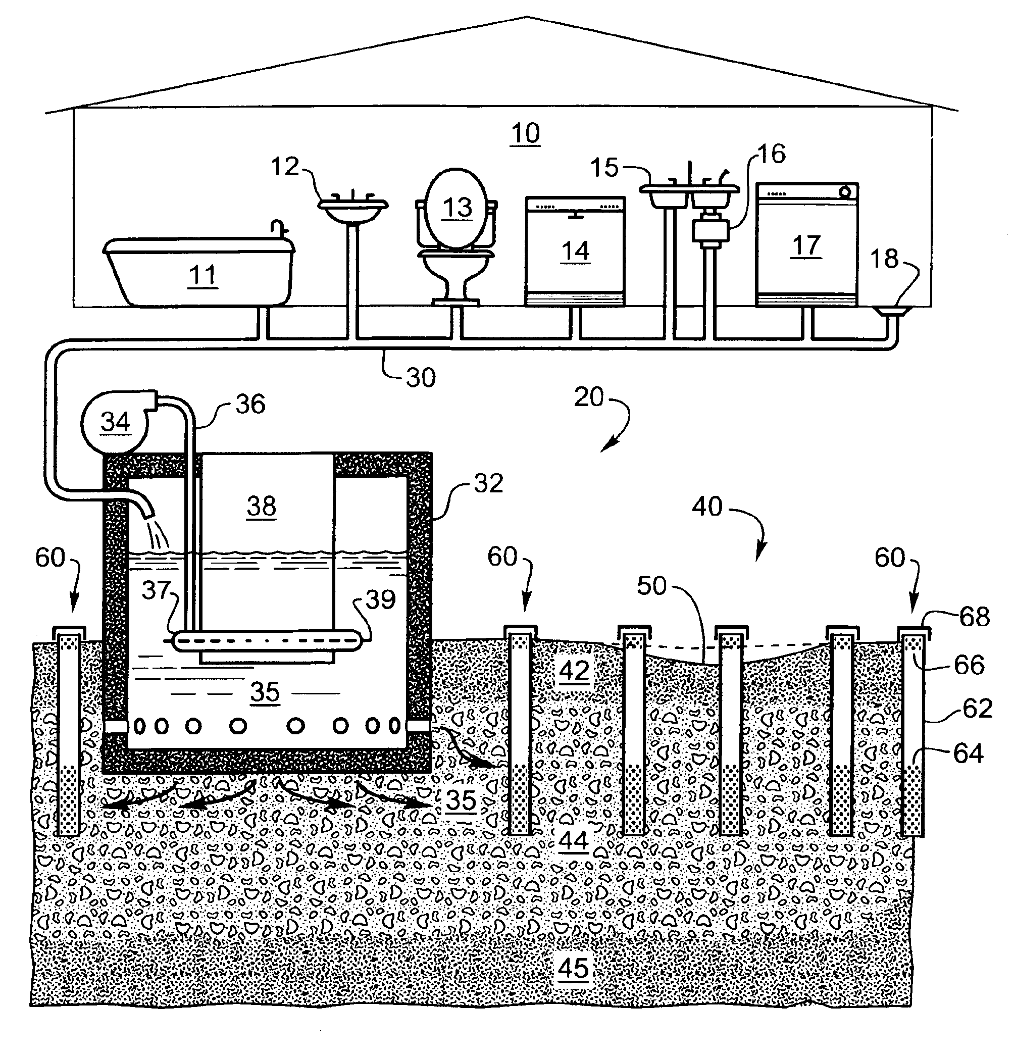 Septic system treatment process