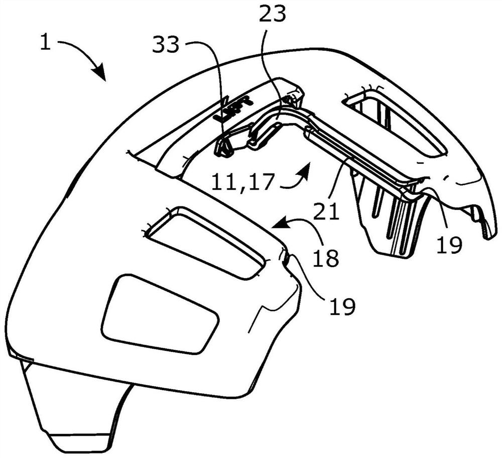 Holder for vacuum cleaner dust container