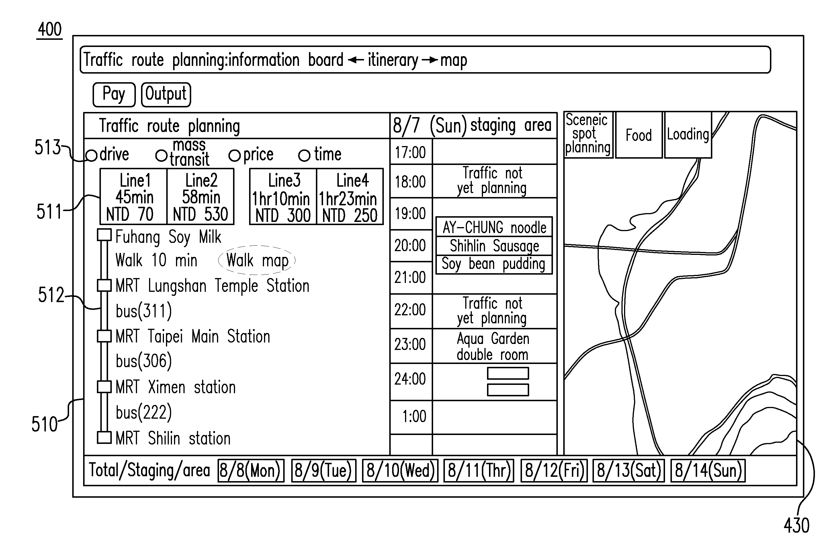 Itinerary Planning System and Method Thereof