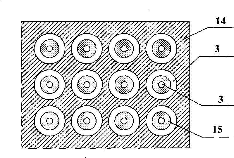 Flat-panel display of rectangular three-dimensional double straight grid control oblique arc surface cathode structure and manufacturing process thereof