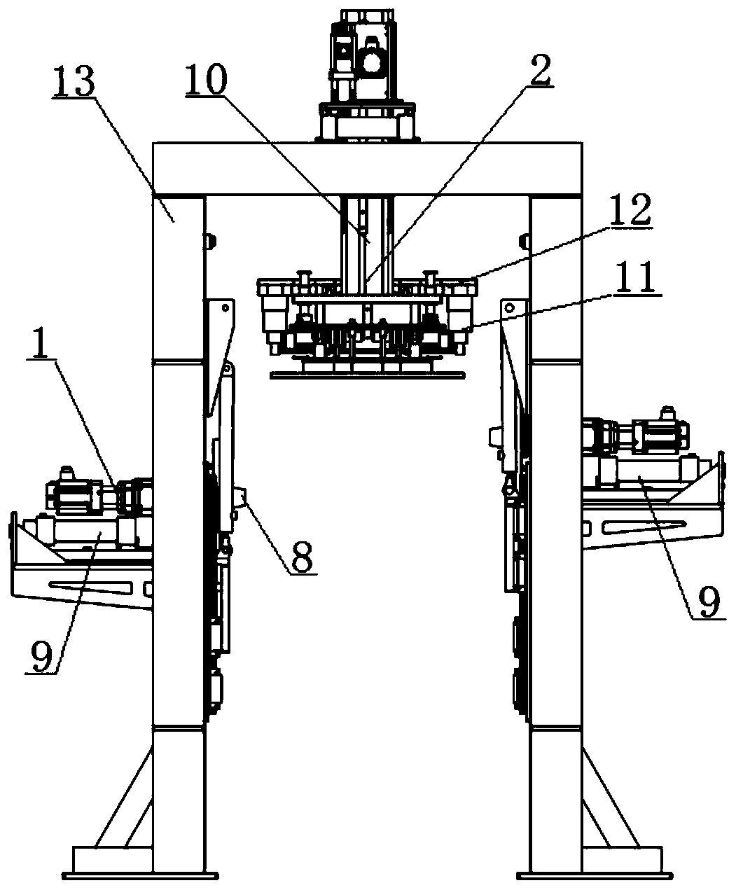 An automatic nailing machine for an optical cable reel