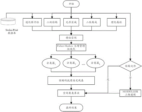 Method for predicting epitope through cost-sensitive integrating and clustering on basis of sequence