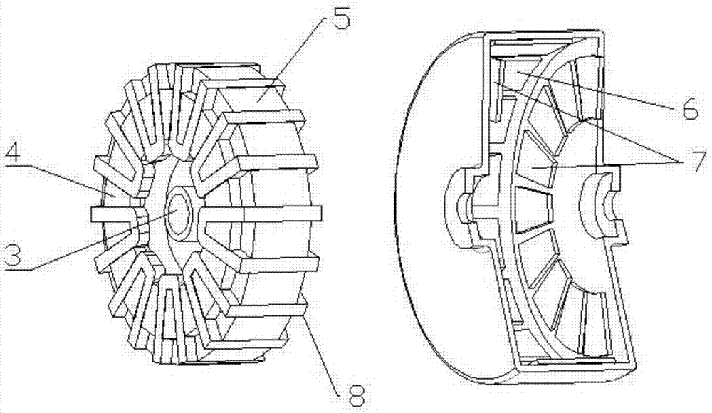 Disc-type permanent-magnet synchronous motor with combined core stator and bilateral outer rotor