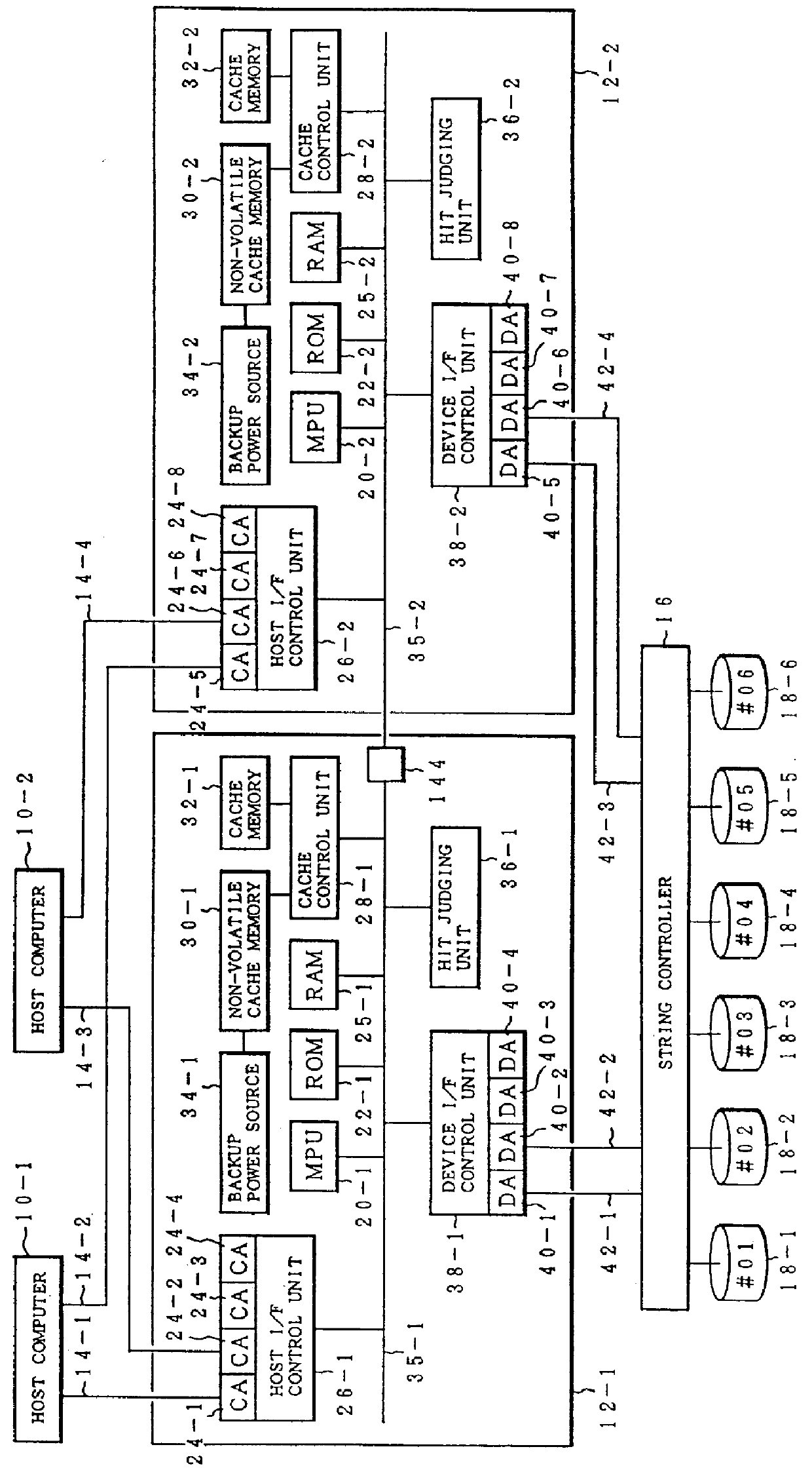 Disk control unit for holding track data in non-volatile cache memory