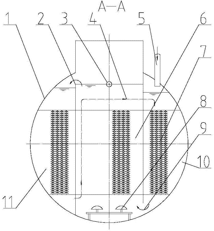 Integrated deep domestic sewage treatment facility and sewage treatment method thereof