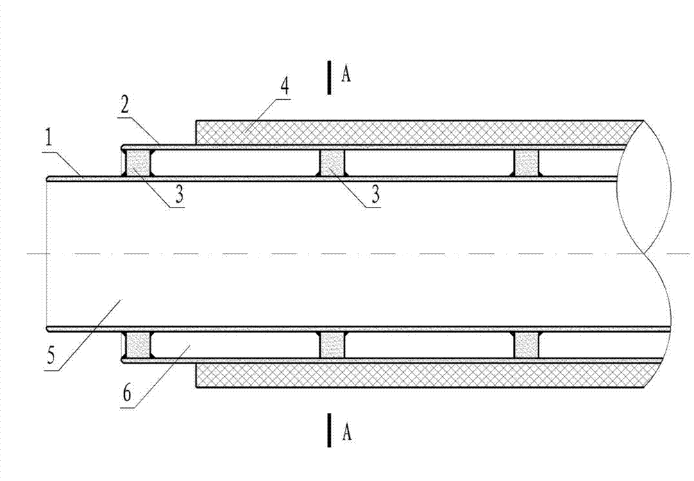 Double-hole concentric heat tube