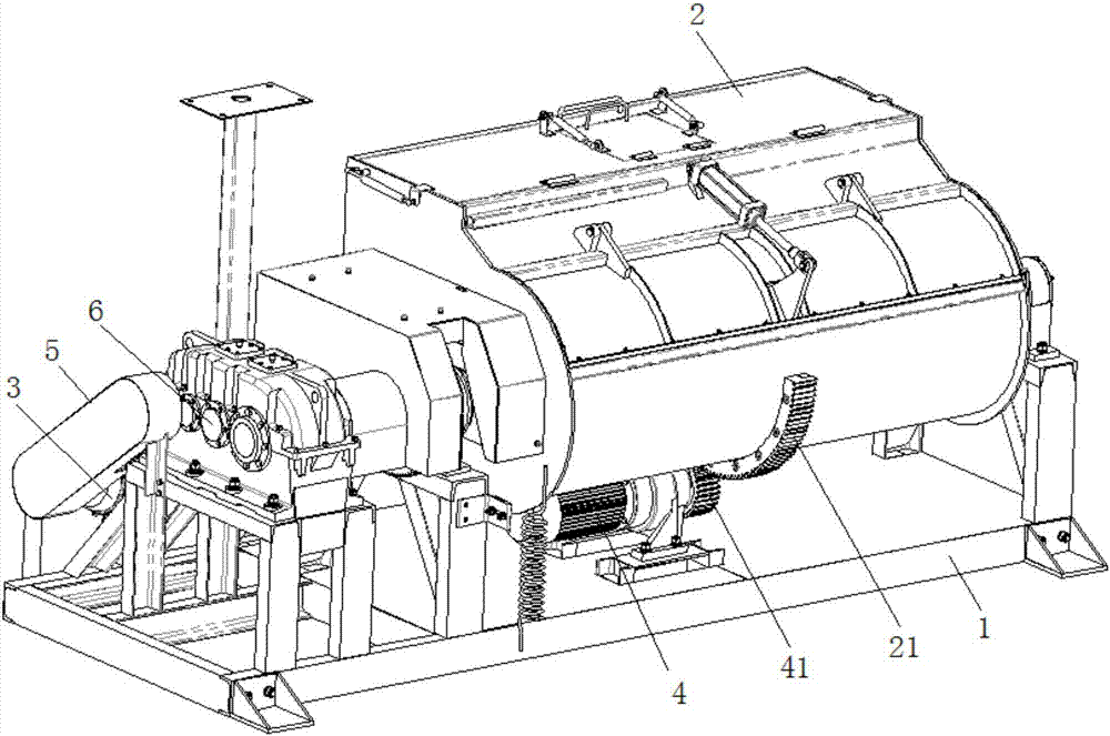 Stirring machine for intermediate materials