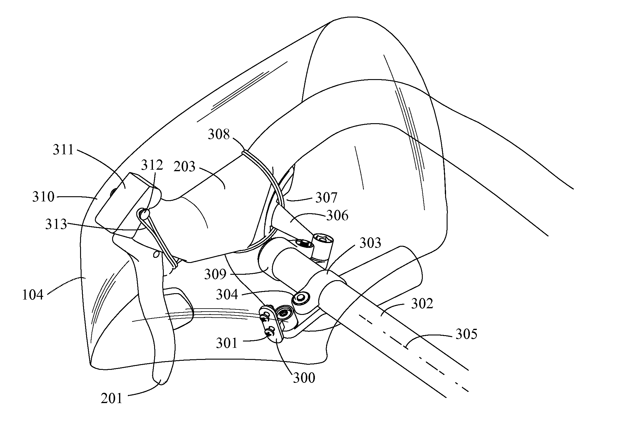 Shield for road bicycle handlebars