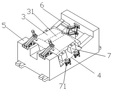 Clamping device capable of being used for conveniently clamping tire mold slide block