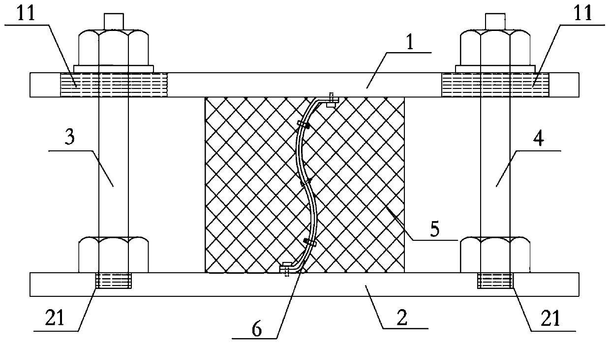 High-damping self-limiting shock insulation and absorption device and using method