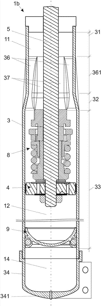 Hydraulic damper with hydraulic stop